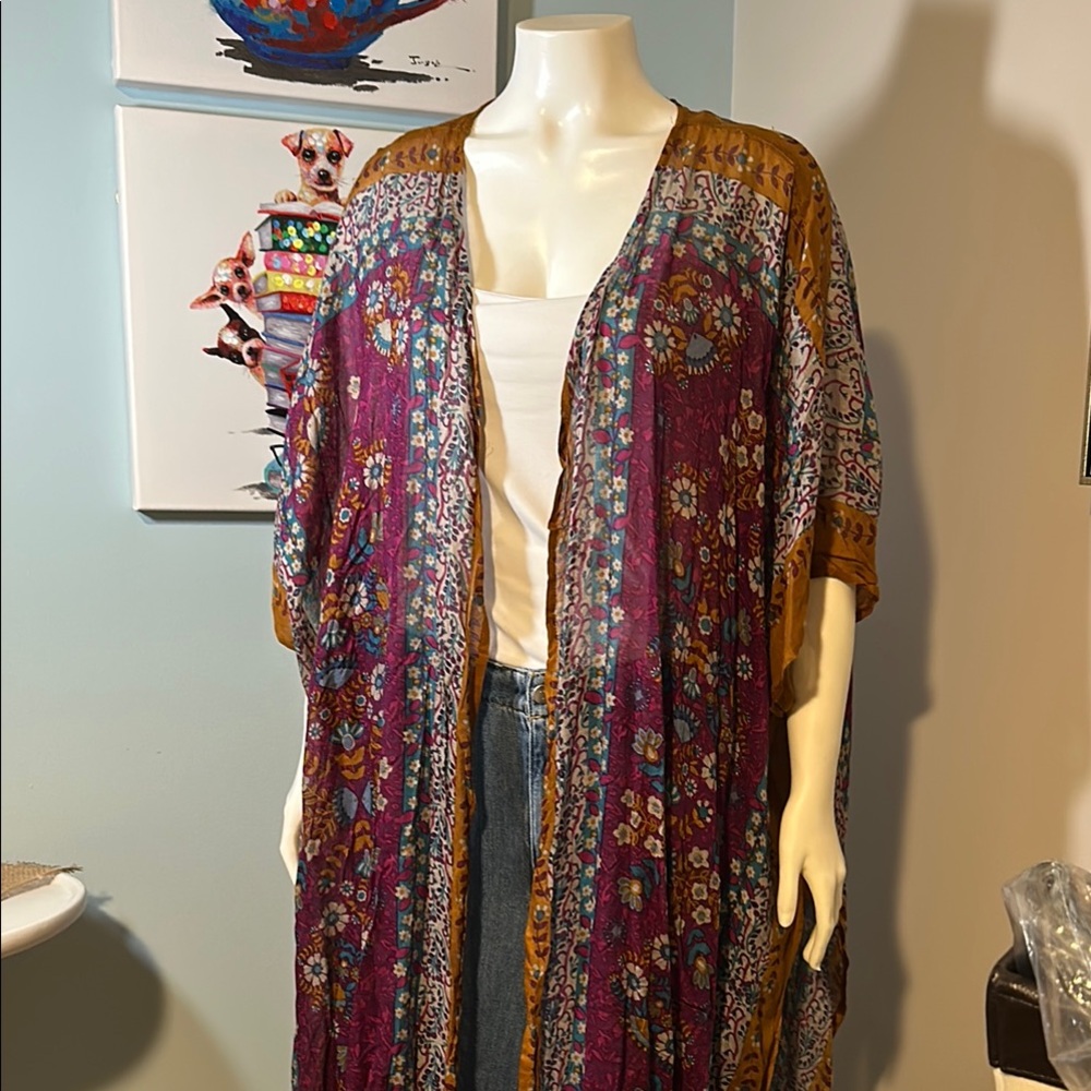 NWT Natural Life Floral Kimono Jacket